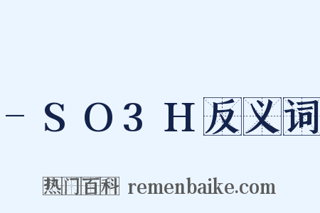 -SO3H反义词是什么意思的图片